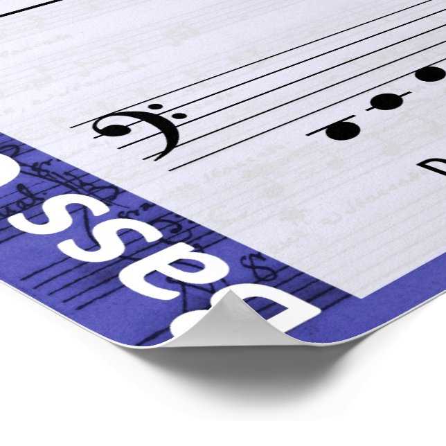 Bass Clef Poster (Hörn)
