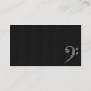 Bass Clef-symbol. Grått Musician Affärskort Visitkort