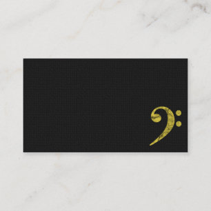 Bass Clef-symbol. Ochre Musician Affärskort Visitkort