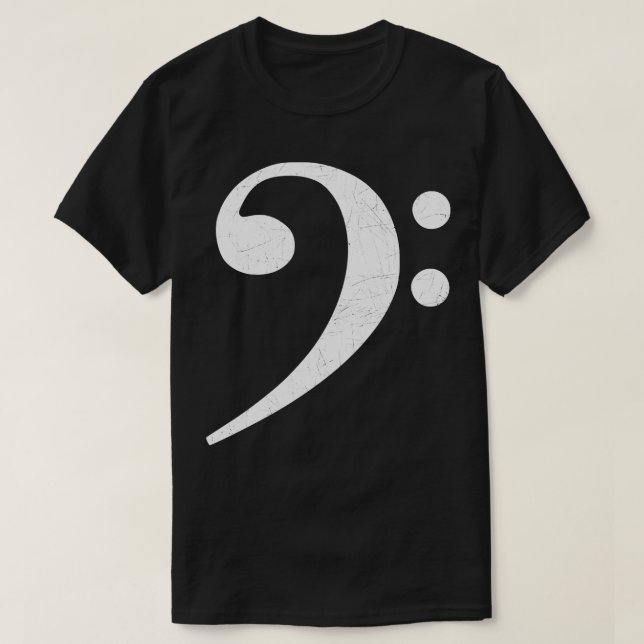 Bass clef t shirt (Design framsida)