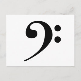 Bass Clef-vykort Vykort