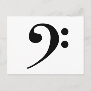 Bass Clef-vykort Vykort