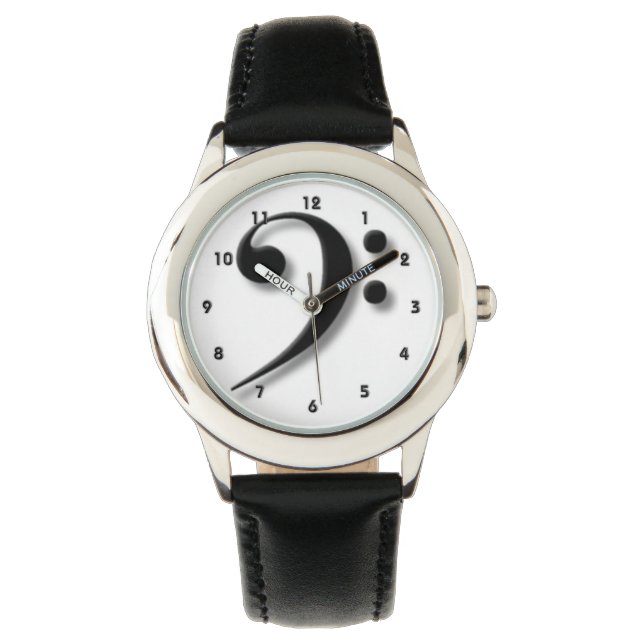 Bass Clef Watch av Leslie Harlow Armbandsur (Framsida)