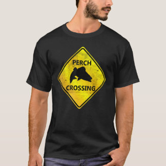 Bass Crossing Warning Sign Spin Fishing Jig Fishin T Shirt