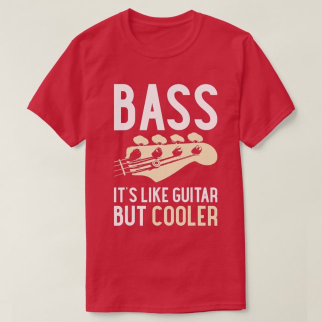 Bass Det är som Guitar men Cooler Guitar Matching T Shirt (Design framsida)