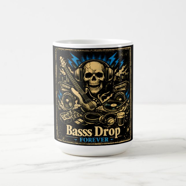 Bass Drop – Low Frequency Music Power Kaffemugg (Center)