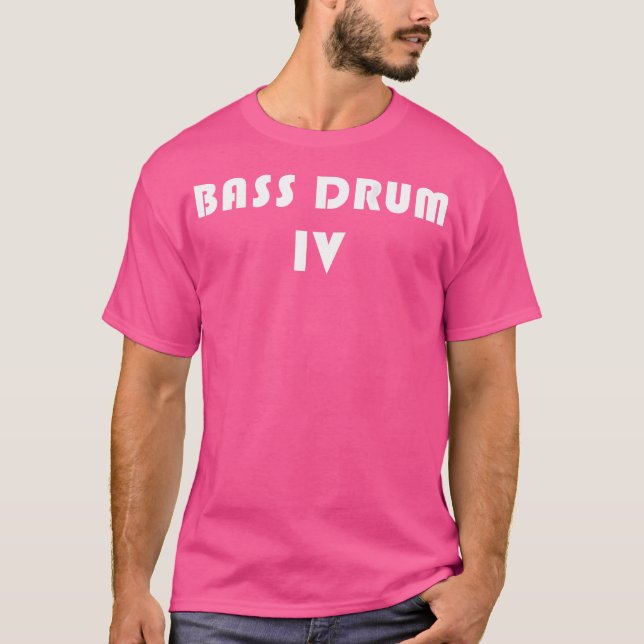 Bass Drum 4 - Marching Band Drumline back tryckt p T Shirt (Framsida)