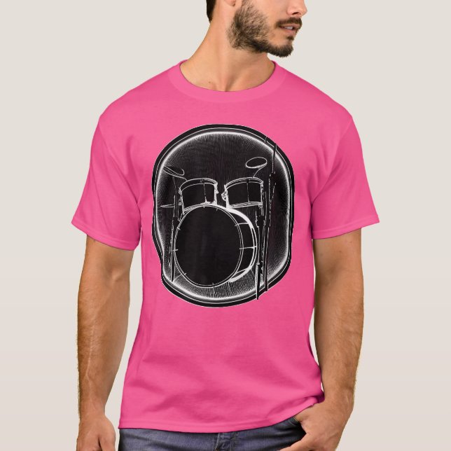 Bass Drum för Bass Drummer Player Musician Bass Dr T Shirt (Framsida)
