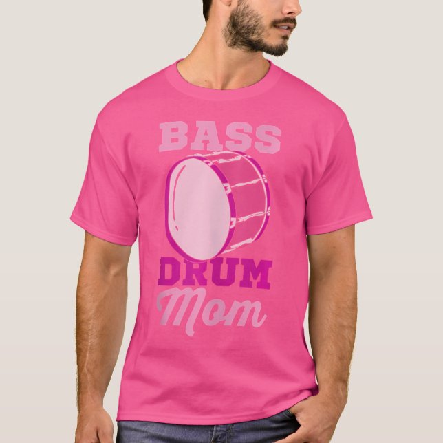 Bass Drum Mamma Drummer Mor T Shirt (Framsida)