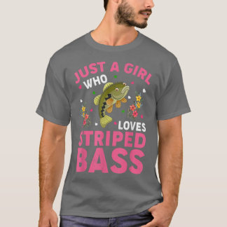 Bass Fish Älskare är bara en flicka som Kärlek Str T Shirt