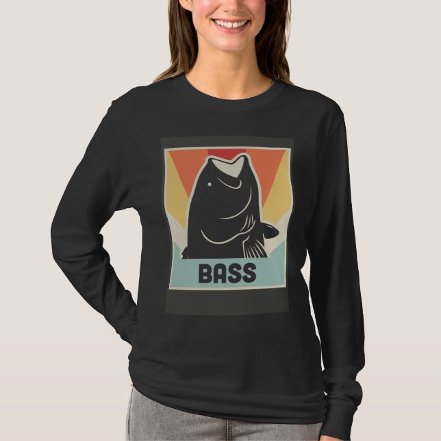 Bass Fish Freshwater Fishing & Bass Fishing T Shirt (Framsida)