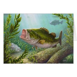 Bass Fish Hälsningskort