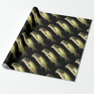 Bass Fish Manar Black Birthday Wrapping Papprare Presentpapper