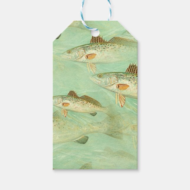 Bass Fish Mönster Presentetikett (Framsidan)