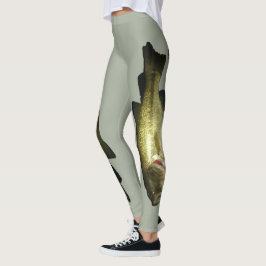 Bass Fish Safari Grönt Leggings