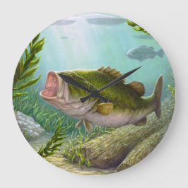Bass Fish Stor Klocka