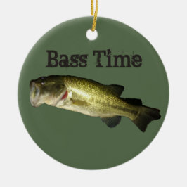 Bass Fish Time Manar jul Ceramic Ornamic Julgransprydnad Keramik