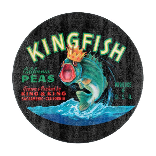 Bass Fish Wed a Krona på en svart bakgrund (Framsidan)