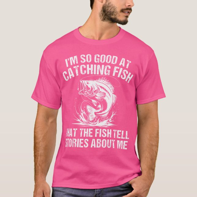 Bass Fishing Angler Funny Fiskare som fångar fisk T Shirt (Framsida)