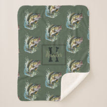 Bass Fishing Baby Namn Blanket