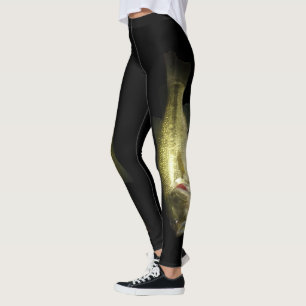 Bass Fishing Black Grönt Womens Leggings