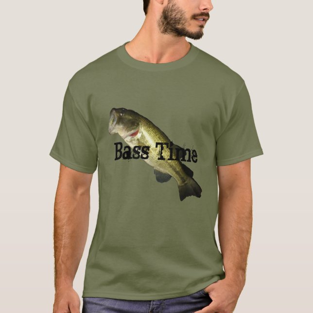 Bass Fishing Large Mouth Manar mot Shirt T Shirt (Framsida)