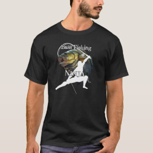 Bass Fishing Ninja Mörk Fishing T Shirt