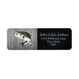 Bass Fishing Returadress Black Sports Hobby Returadress Etikett