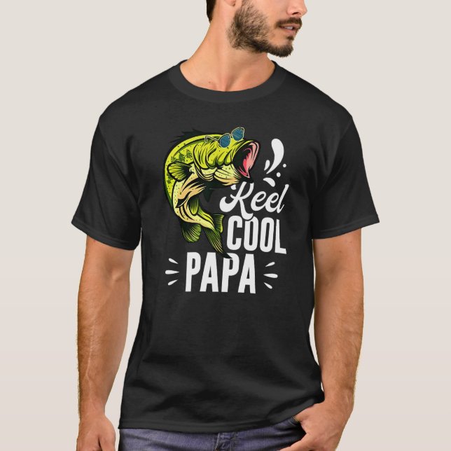 Bass Fishing Sunglasses Father's Day Reel Cool Pap T Shirt (Framsida)