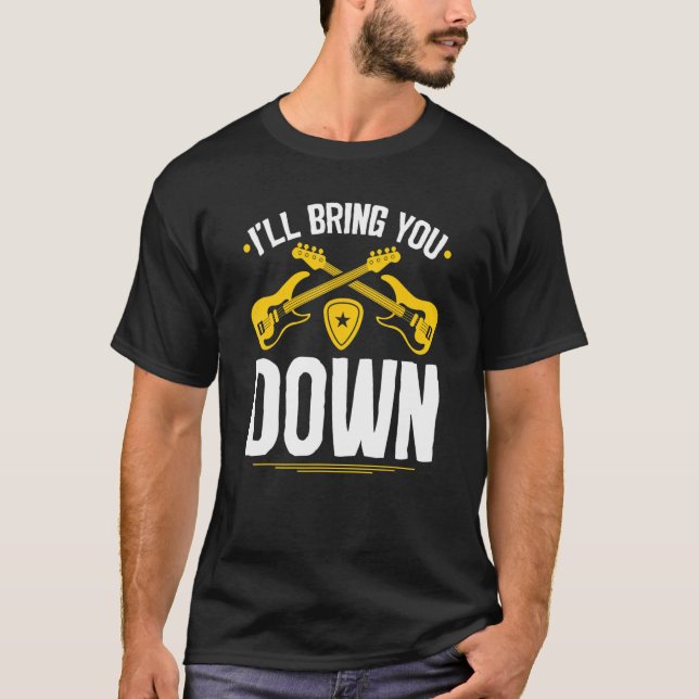 Bass för dig ner i elbatteri t shirt (Framsida)