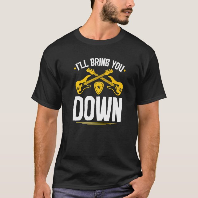 Bass för dig ner i elbatteri t shirt (Framsida)