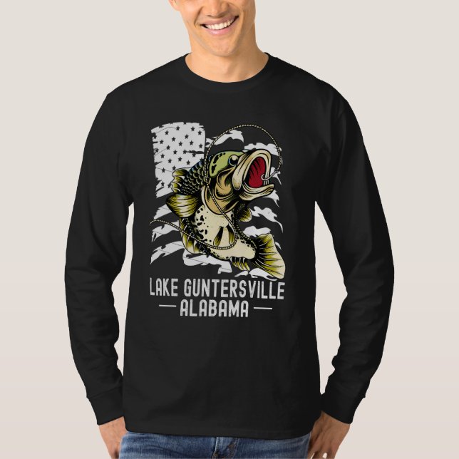 Bass Game Fisherman Sjö Guntersvil T Shirt (Framsida)