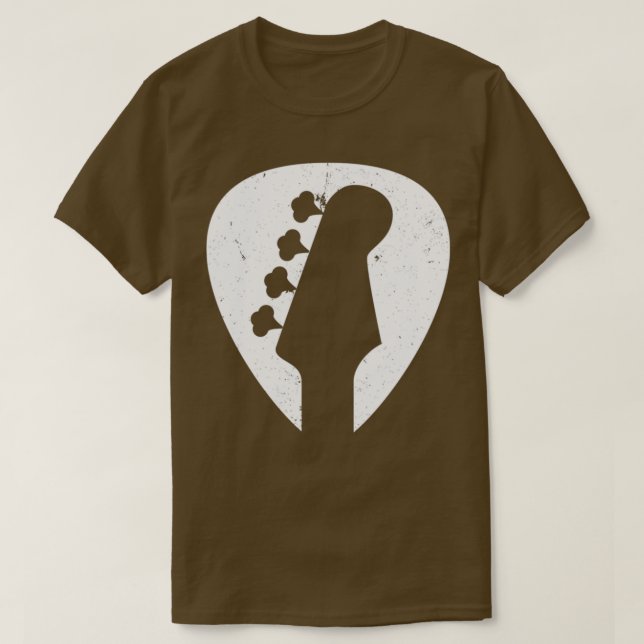 Bass Gitarr Plektrum 4 String Baid-Plockor T Shirt (Design framsida)