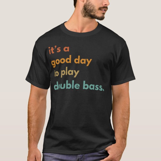 Bass Groove Galore: Dubbla Bass Players Tee (Framsida)