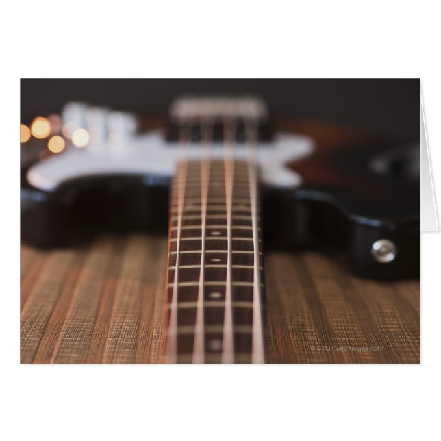 Bass Guitar 2 Hälsningskort (Framsidan Horizontal)