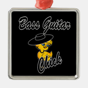 Bass Guitar #4 Julgransprydnad Metall