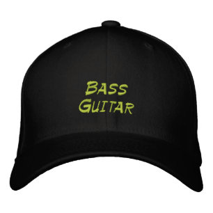 Bass Guitar Anpassningsbar Embroized Hat Broderad Keps