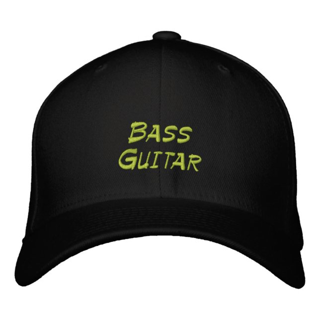 Bass Guitar Anpassningsbar Embroized Hat Broderad Keps (Framsida)