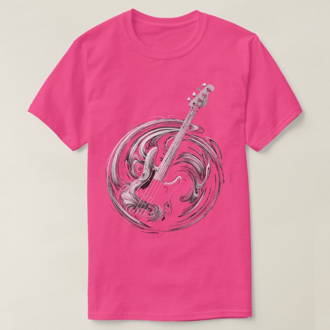 Bass Guitar Art T Shirt (Design framsida)