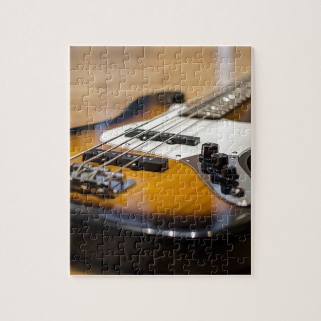Bass Guitar Bass E Bass Instrument Strings Pussel (Vertikal)