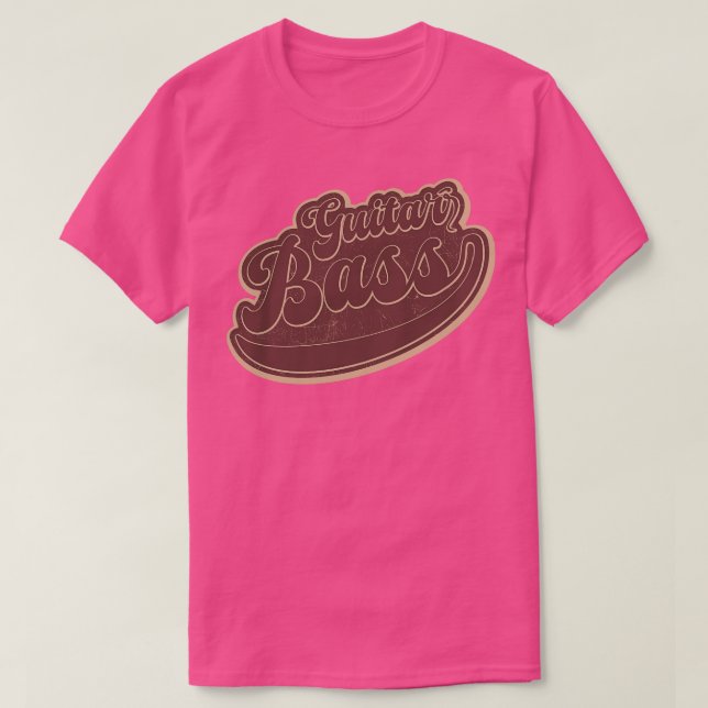 Bass Guitar Brown vintage T Shirt (Design framsida)