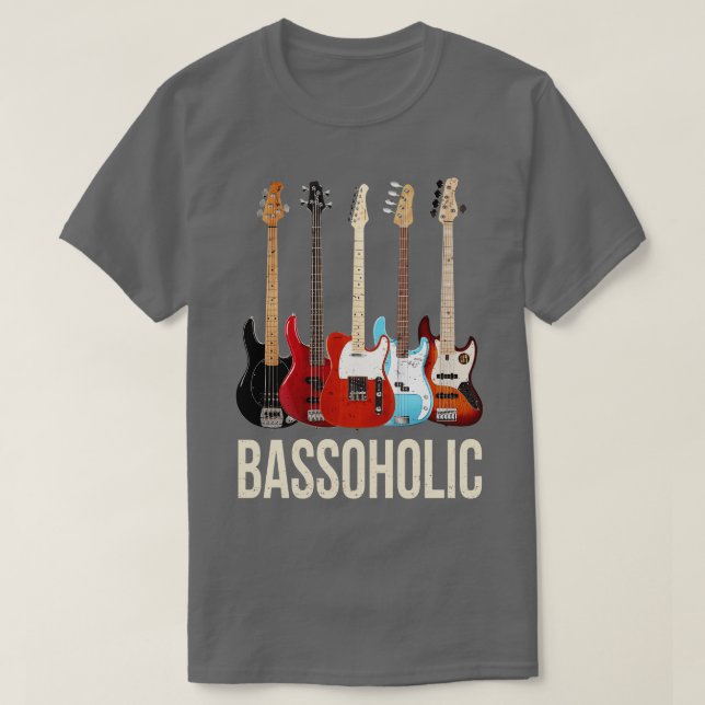 Bass Guitar Collector Bass Guitar Player-assistans T Shirt (Design framsida)