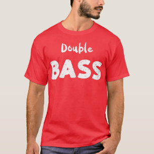 Bass Guitar Dubbla BassGuitar Ord T Shirt