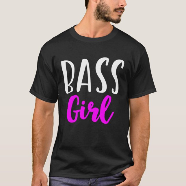 Bass Guitar Girl Player Women  Cute T Shirt (Framsida)