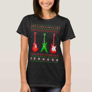 Bass Guitar Music Player Julafton Gift Ugly Guitar T Shirt