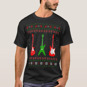 Bass Guitar Music Player Julafton Gift Ugly Guitar T Shirt