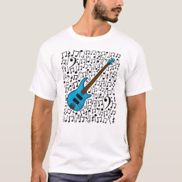 Bass Guitar Musik noter Bassistance Musician T Shirt