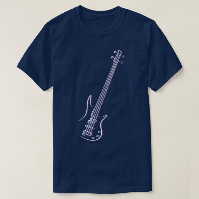 Bass guitar musikinstrument baser-spelare t shirt (Design framsida)