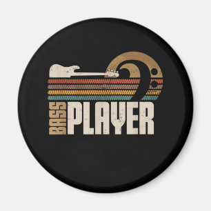 Bass Guitar Player Bass Clef Gift Baid Magnet