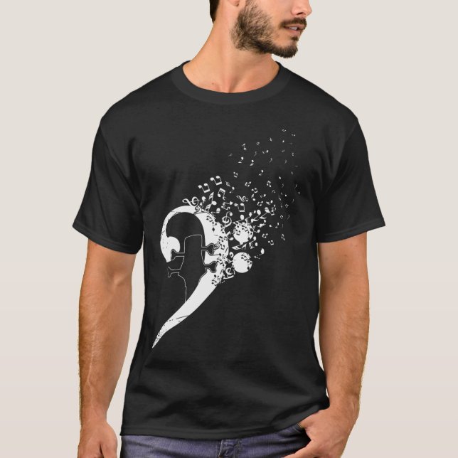 Bass Guitar Player Bassistance Bass Clef Musician T Shirt (Framsida)